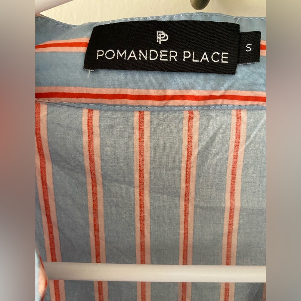 Pomander Place Blue and Red Striped Dress size small - Picture 6 of 6